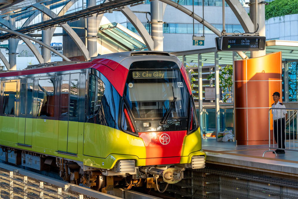 Metro car in Hanoi, Viet Nam