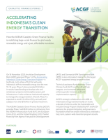 Cover of the Accelerating Indonesia’s Clean Energy Transition Program